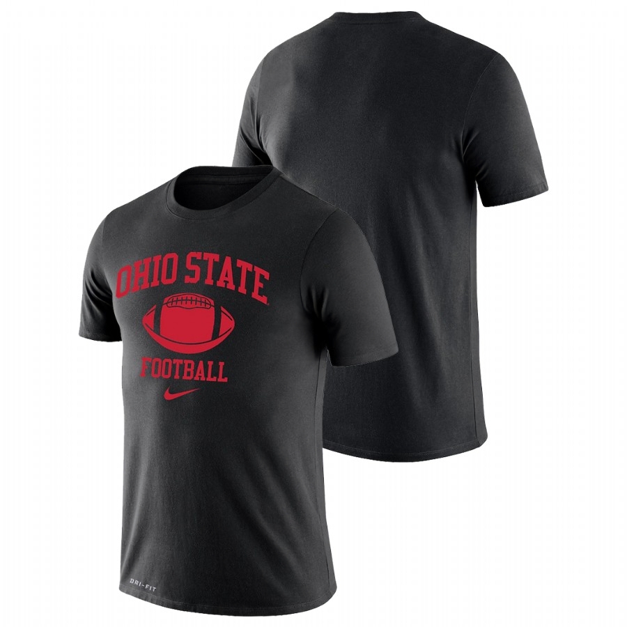 Ohio State Buckeyes Men's NCAA Black Performance Retro Lockup Legend College Football T-Shirt FRO2249ME